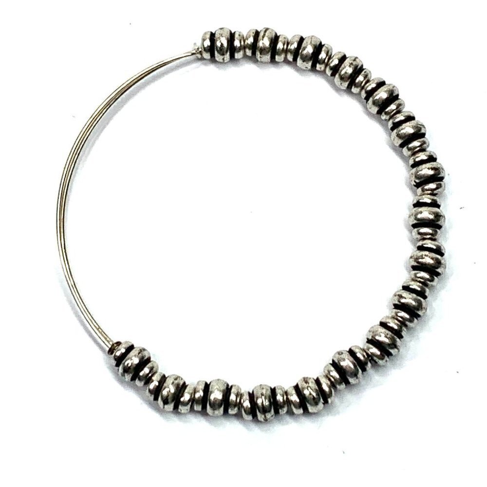 Alex and Ani Beaded Charm Bracelet Silver Finish - Expands 2"- 3.5"